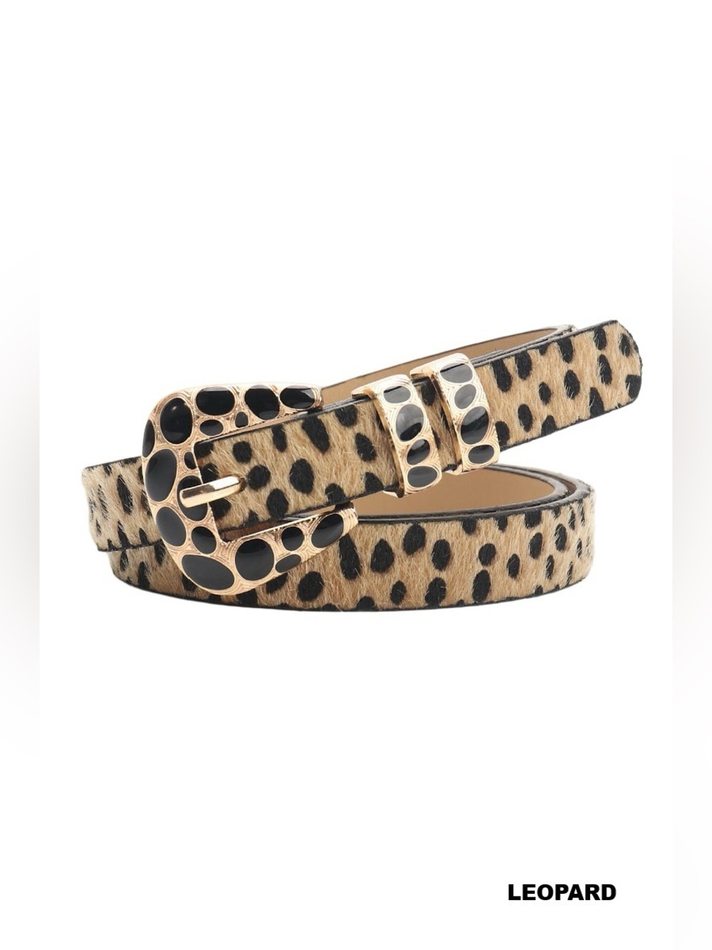 Zenana LEOPARD BUCKLE BELT-Leopard